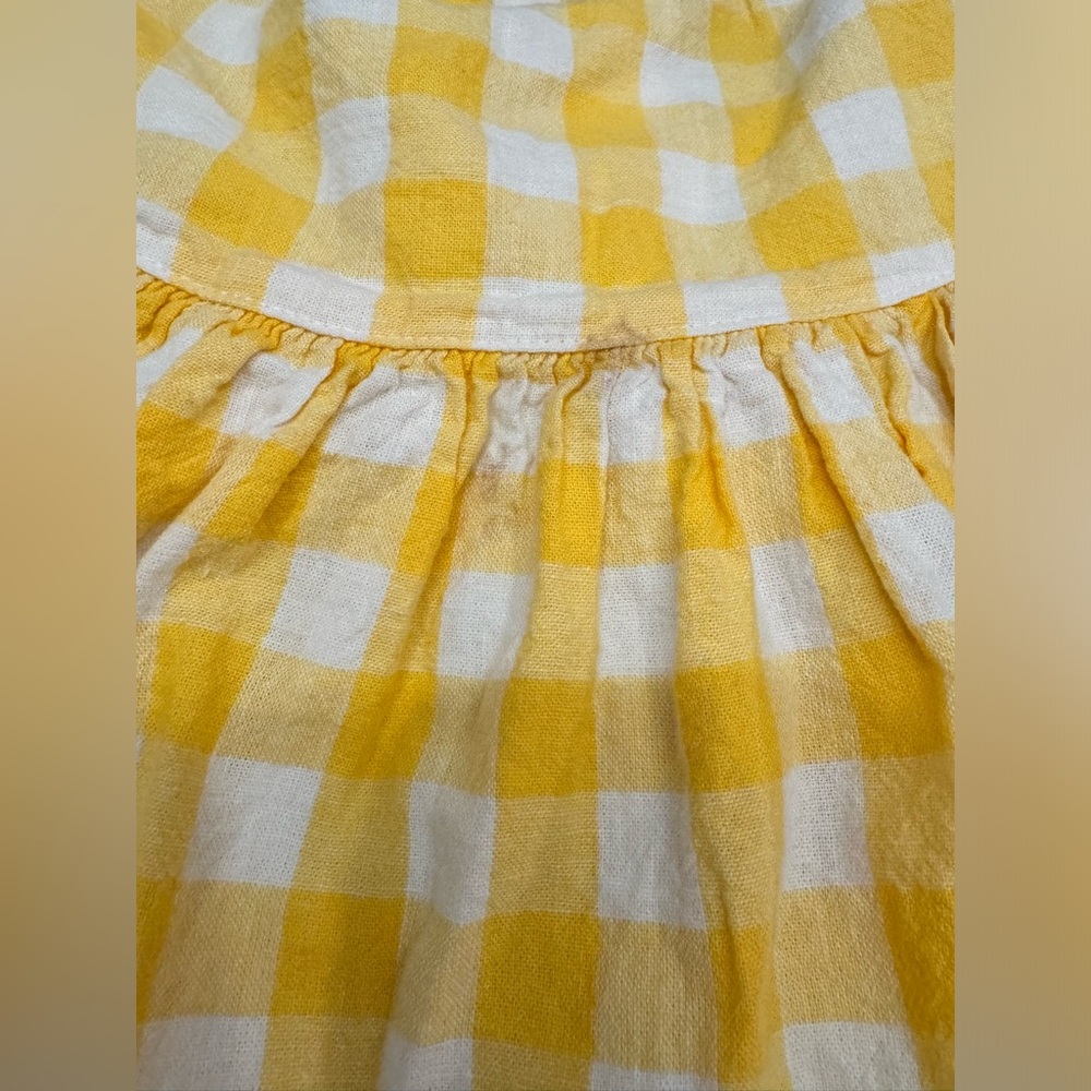 Hope & Henry Yellow Gingham Toddler Halter Flare Dress - Picture 2 of 8